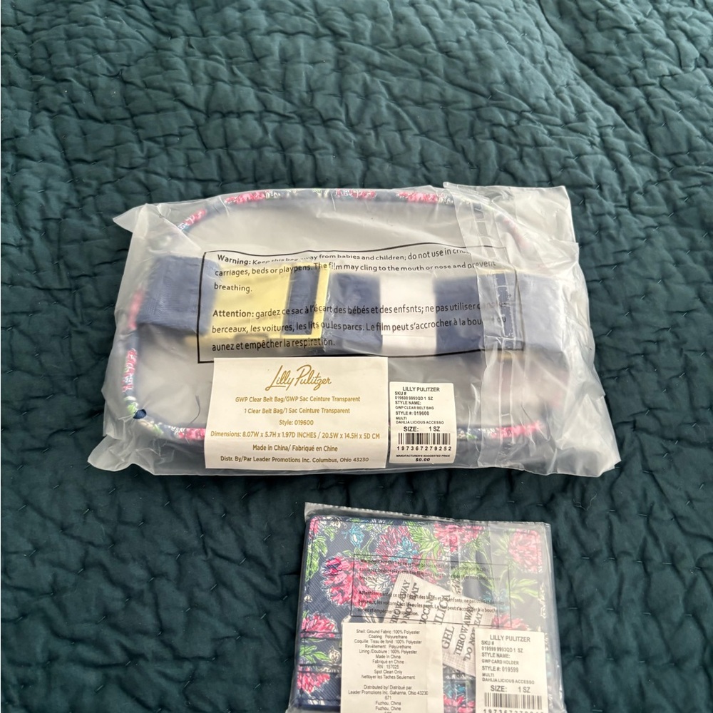 Lilly Pulitzer Multicolor Belt Bag and credit card holder